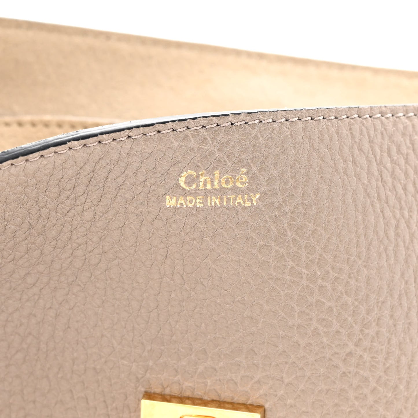 Grained Lambskin Drew Shoulder Bag Motty Grey