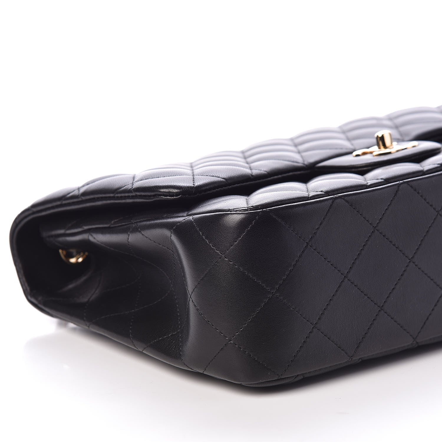 Chanel Lambskin Quilted Jumbo Single Flap Black 6 of 12