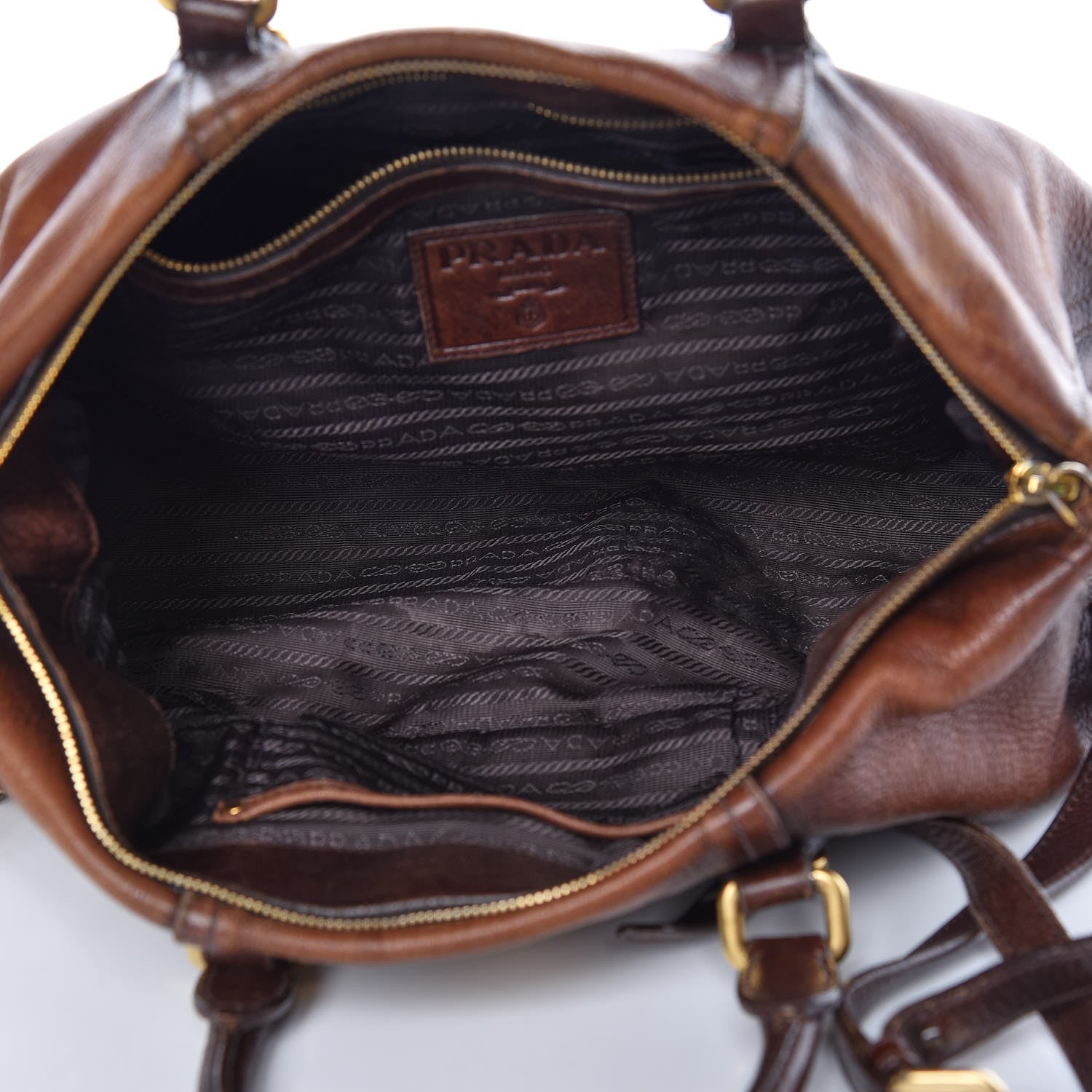 Prada Cervo Antik Shopping Satchel Cacao Sfumato 5 of 23