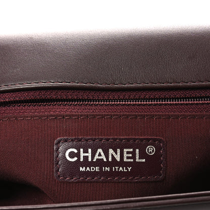 Chanel Calfskin Chevron Quilted New Medium Boy Flap Burgundy 6 of 10