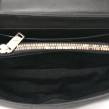 Saint Laurent Calfskin Y Quilted Monogram Small Loulou Chain Satchel Storm 6 of 10