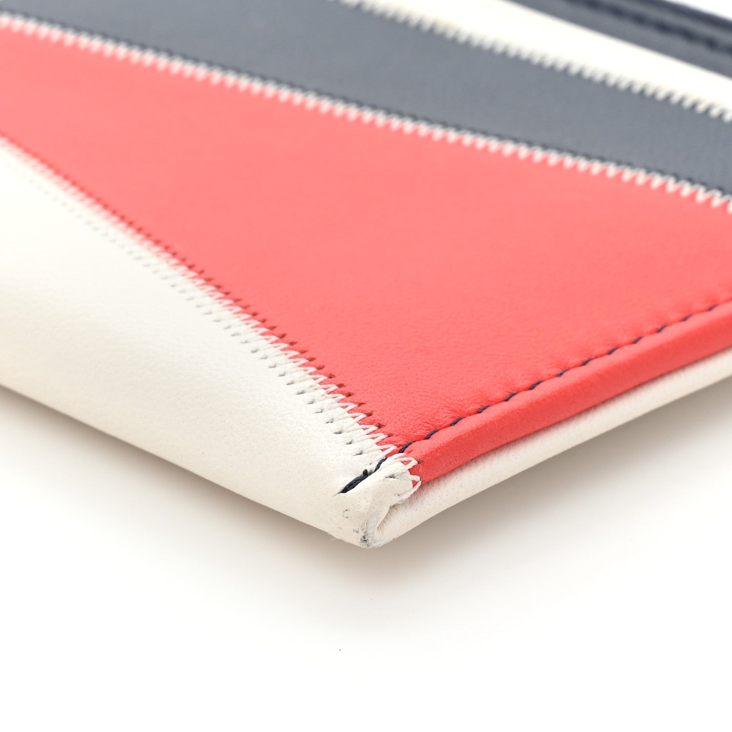 Chanel Lambskin CC Tassel Zip Pouch White Blue Red 8 of 11