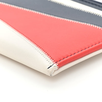 Chanel Lambskin CC Tassel Zip Pouch White Blue Red 8 of 11