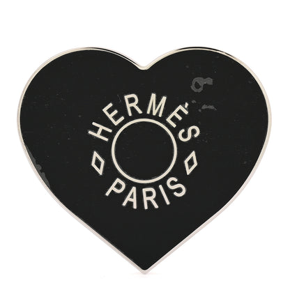 Hermes Palladium Coeur Scarf Ring Black 1 of 4