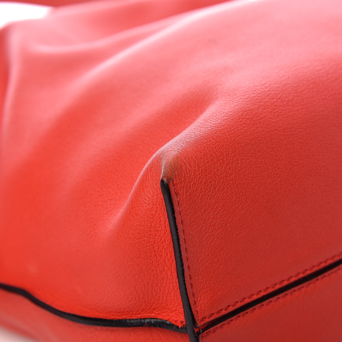 Calfskin Flamenco Knot Bag Red