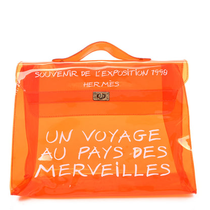 Hermes Vinyl Souvenir De L'Exposition Kelly Orange 1 of 11