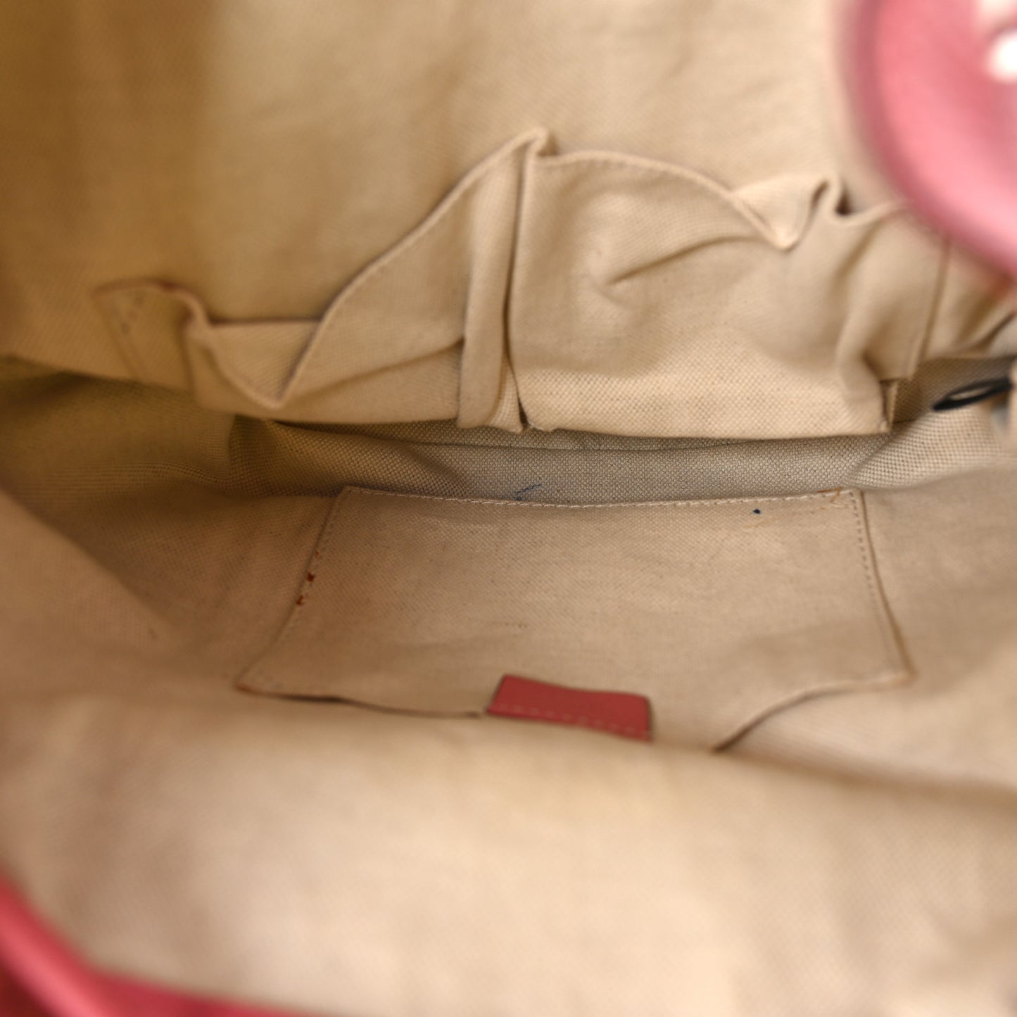 Cellarius Calfskin Medium Bamboo Backpack Glossy Pink
