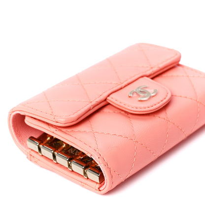Chanel Lambskin Quilted Classic 4 Key Holder Wallet Light Orange 11 of 13