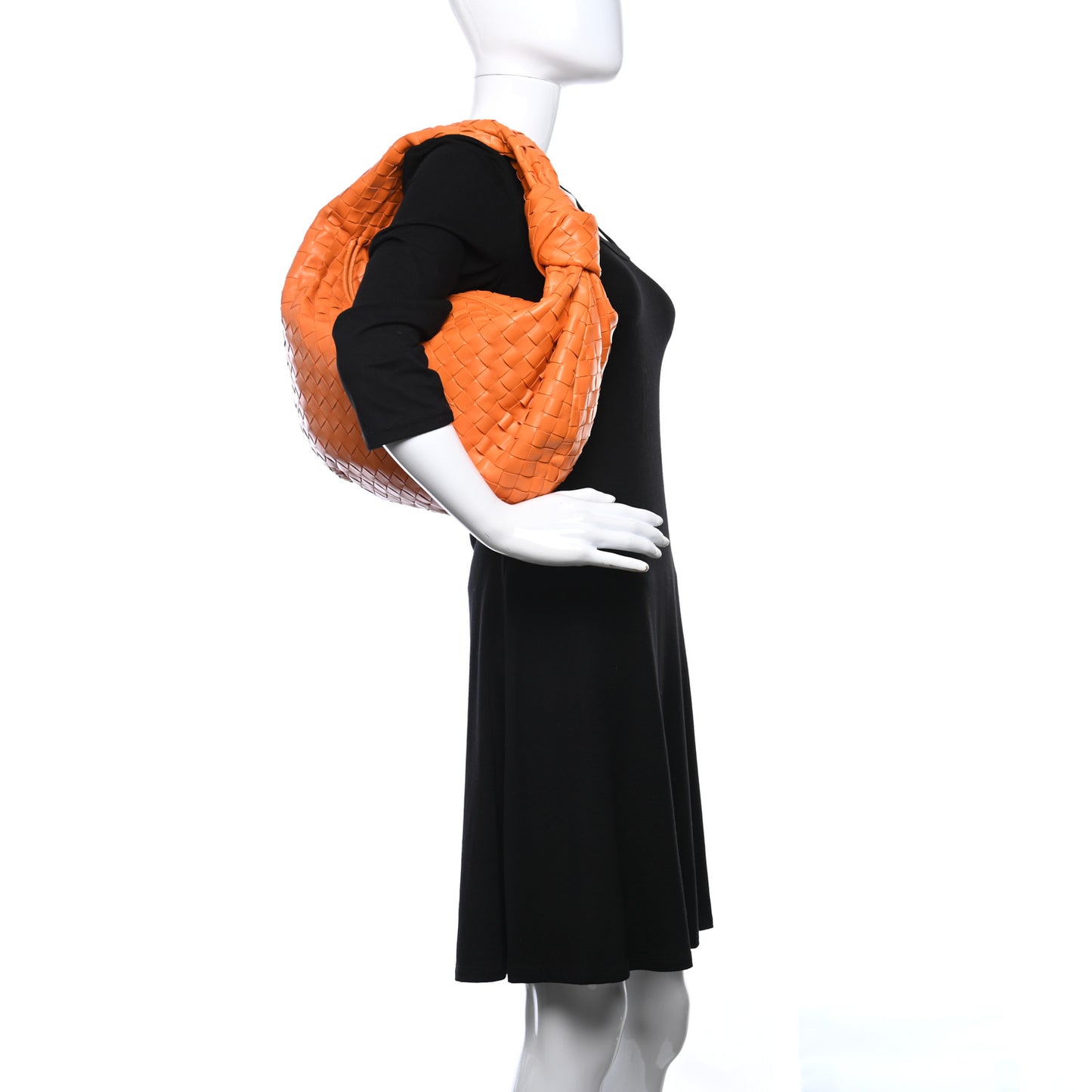 Nappa Intrecciato Medium Jodie Twist Orange