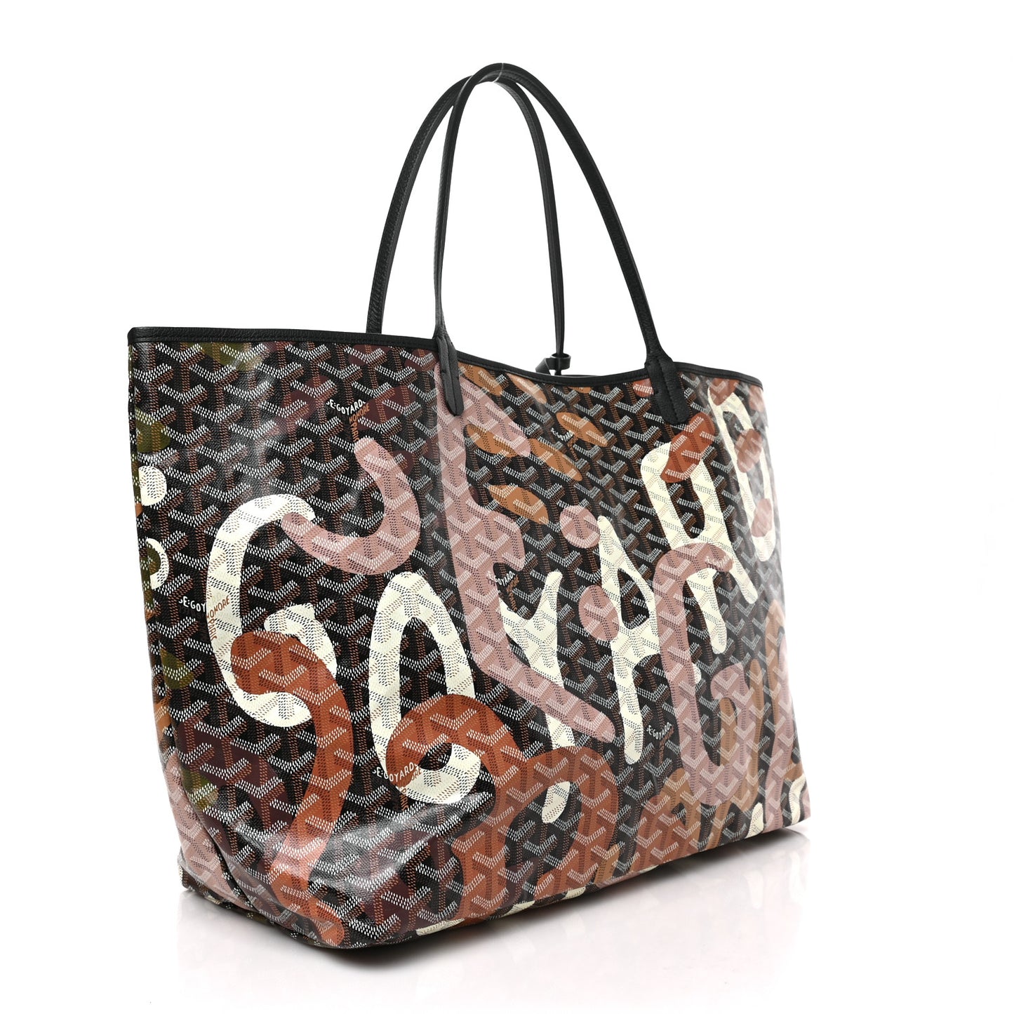 Goyardine Saint Louis Lettres Camouflage GM Black Pink Multicolor
