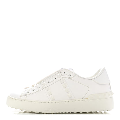 Valentino Garavani Calfskin Rockstud Untitled Open Sneakers 35.5 White 1 of 12