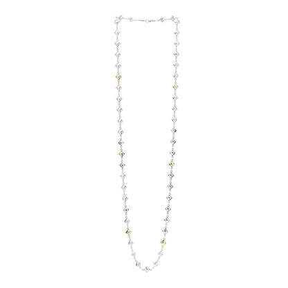 David Yurman Sterling Silver 18K Yellow Gold Logo Chain Necklace 2 of 3
