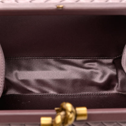 Bottega Veneta Satin Intrecciato Knot Clutch Pink 5 of 8