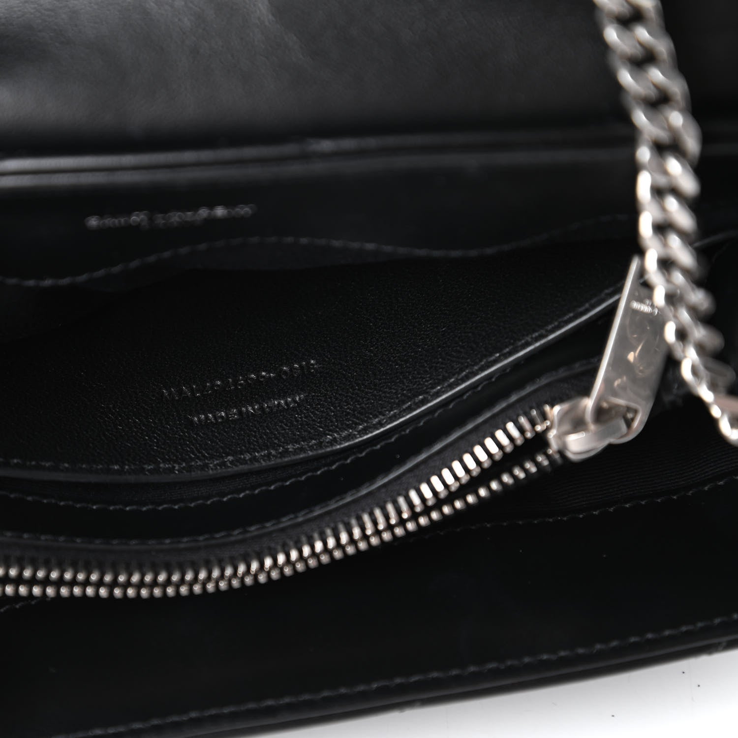 Saint Laurent Calfskin Y Quilted Monogram Small Loulou Chain Satchel Black 9 of 10
