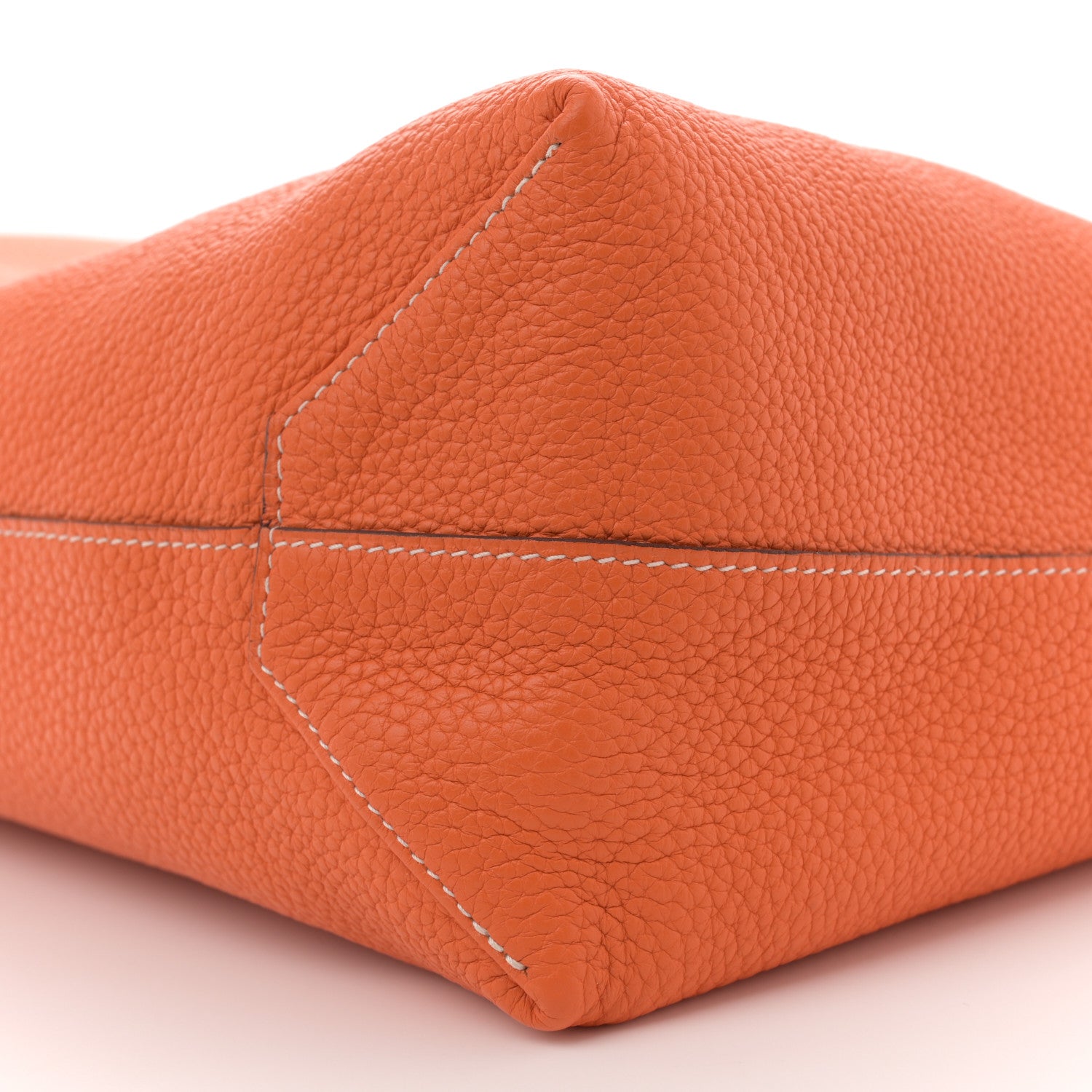 Hermes Taurillon Clemence Double Sens 45 Reversible Tote Orange Gold 15 of 16