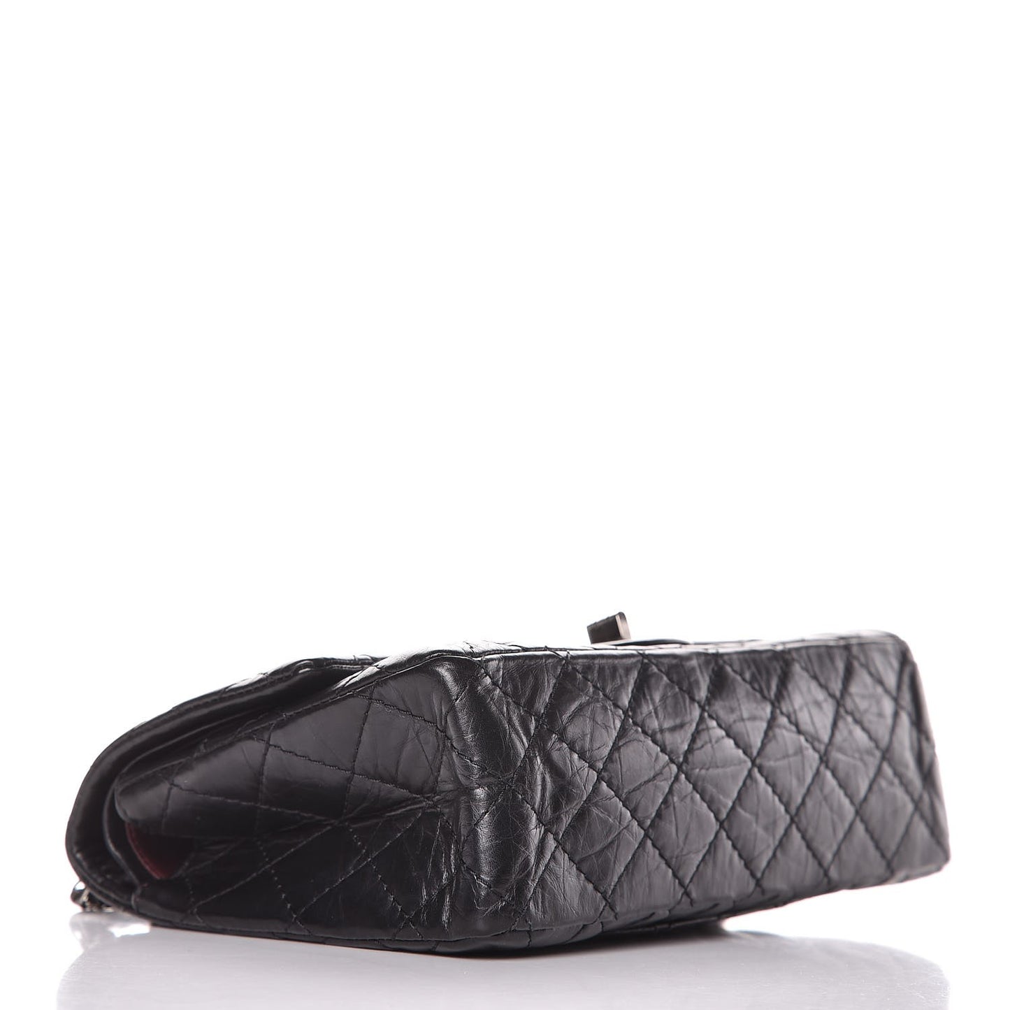 Aged Calfskin Quilted 2.55 Reissue 225 Flap Black