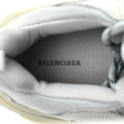Balenciaga Fabric Mesh Clear Sole Womens Triple S Sneakers 40 Pearl Grey 7 of 8