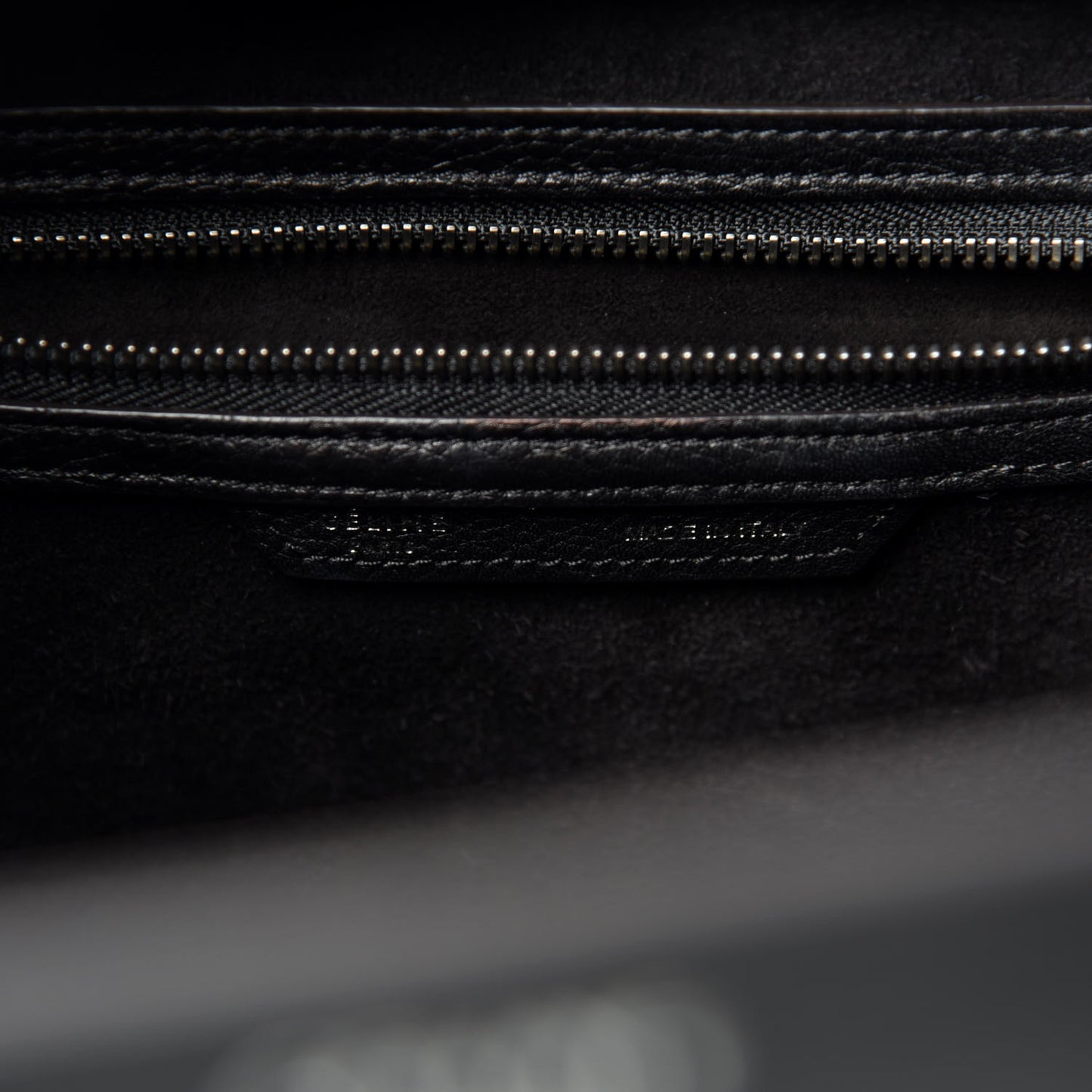 Drummed Calfskin Mini Luggage Black