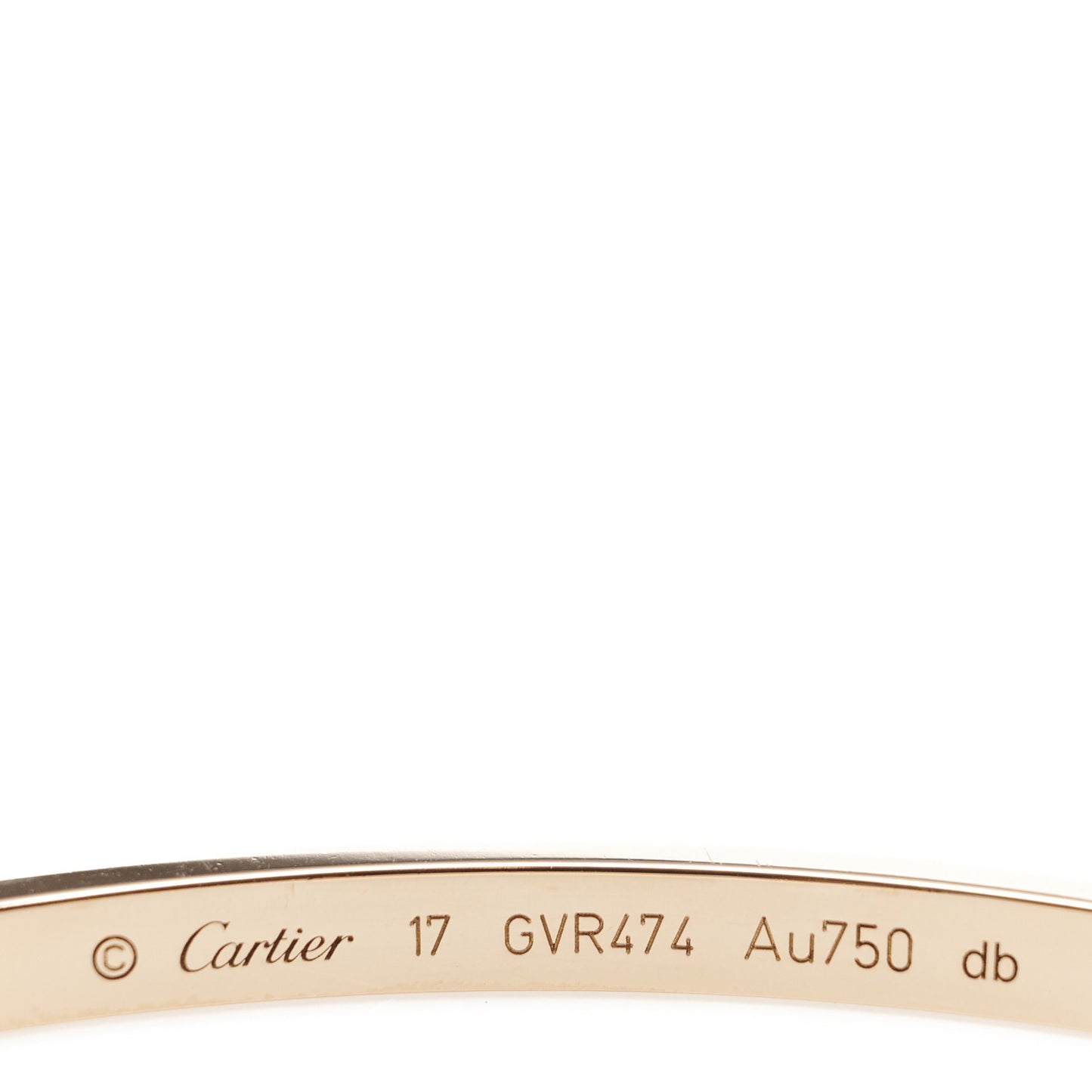 18K Pink Gold Small LOVE Bracelet 17