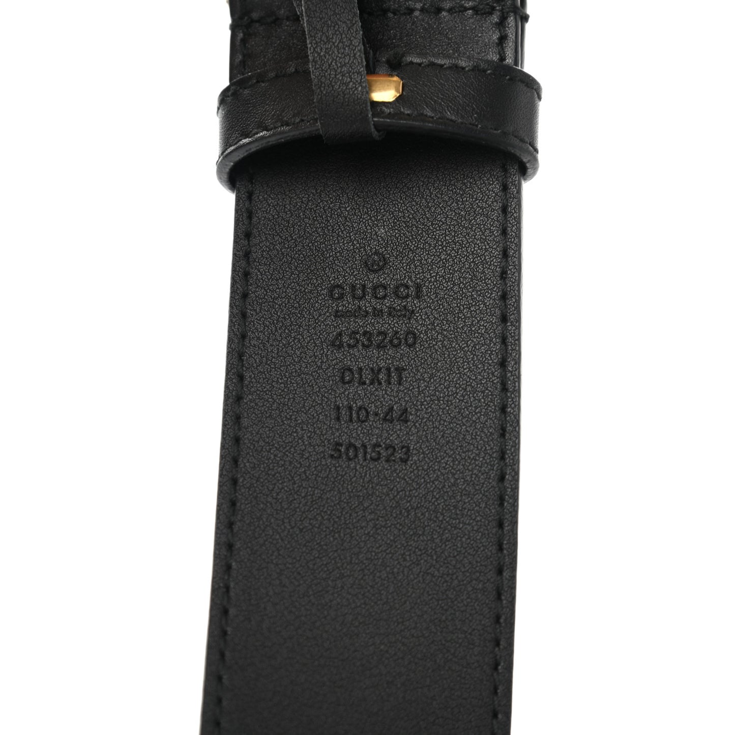 Moon Calfskin Pearl Double G 40mm Belt 110 44 Black Cream
