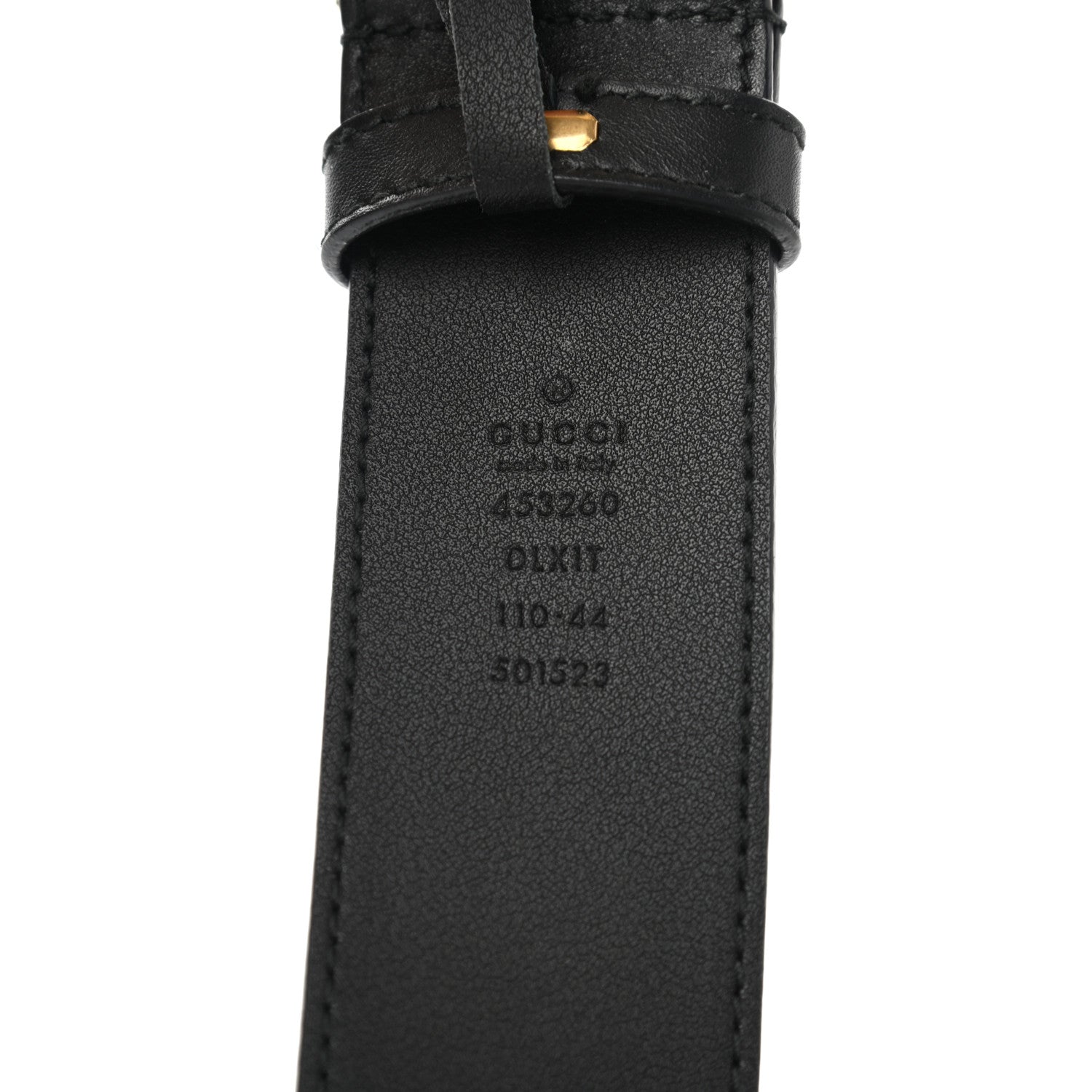 Gucci Moon Calfskin Pearl Double G 40mm Belt 110 44 Black Cream 3 of 8