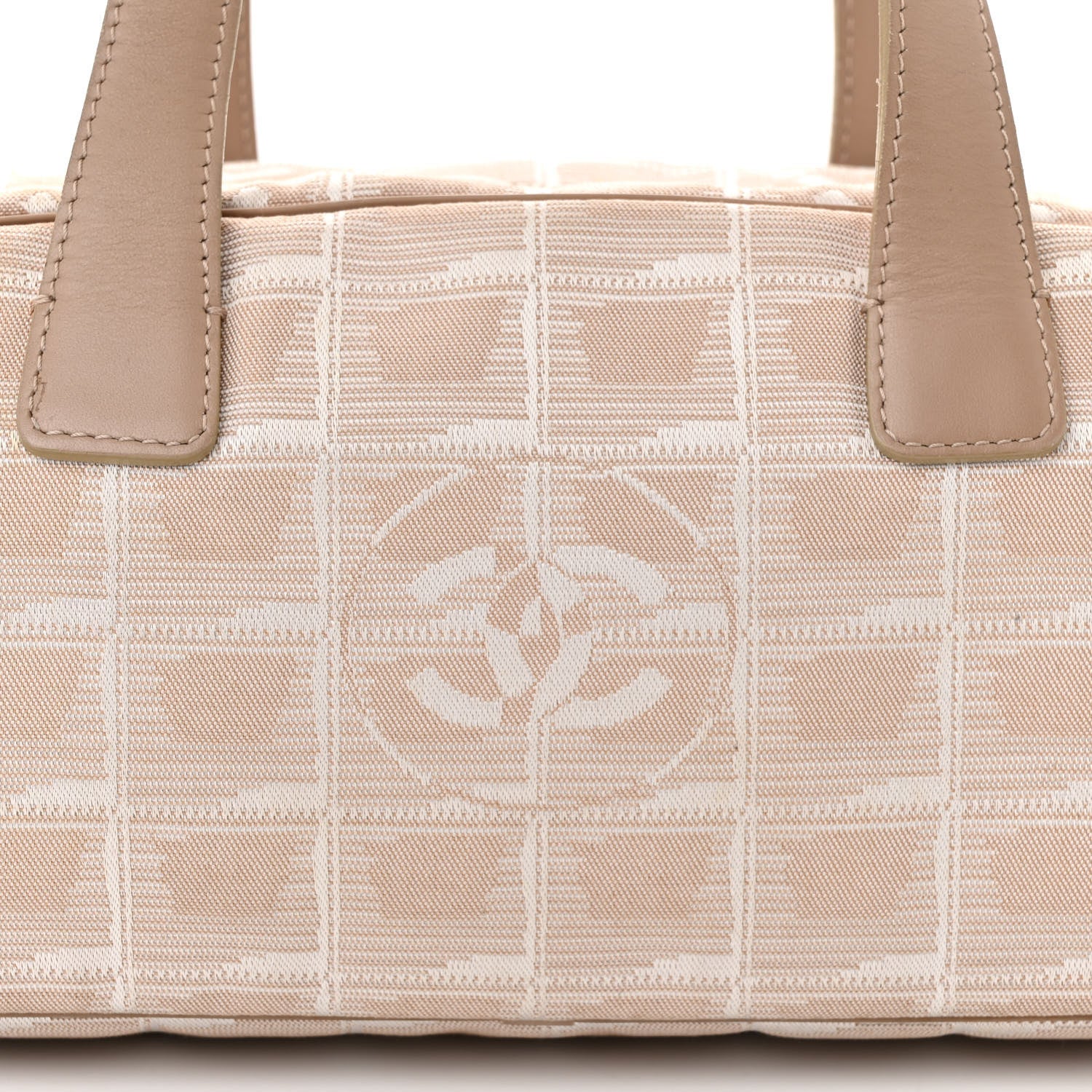 Chanel Nylon Travel Bowler Beige 8 of 12