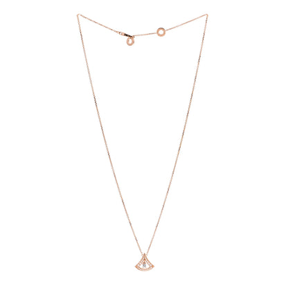 Bulgari 18K Rose Gold Diamond Divas' Dream Openwork Pave Pendant Necklace 3 of 7