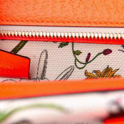 Gucci Canvas Medium Flora Tote White Multicolor Orange Fluo 7 of 10