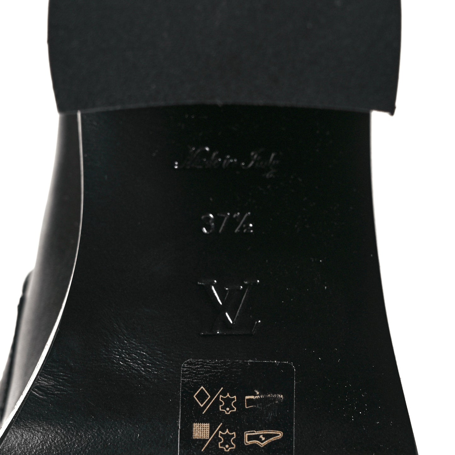 Monogram Calfskin Academy Loafers Pumps 37.5 Black