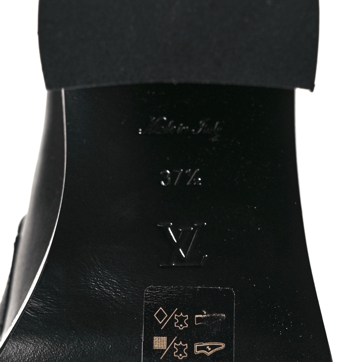 Louis Vuitton Monogram Calfskin Academy Loafers Pumps 37.5 Black 6 of 8