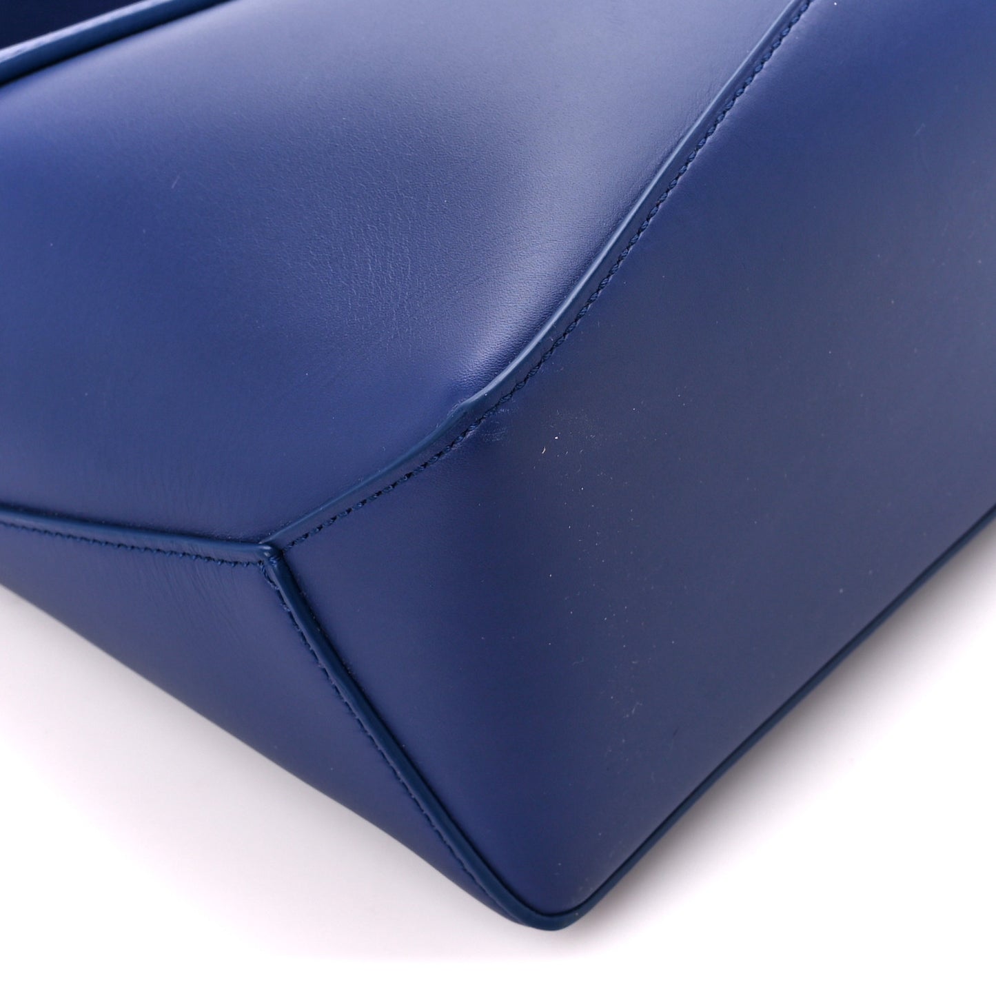 Satin Calfskin Monochrome Small Puzzle Edge Bag Navy