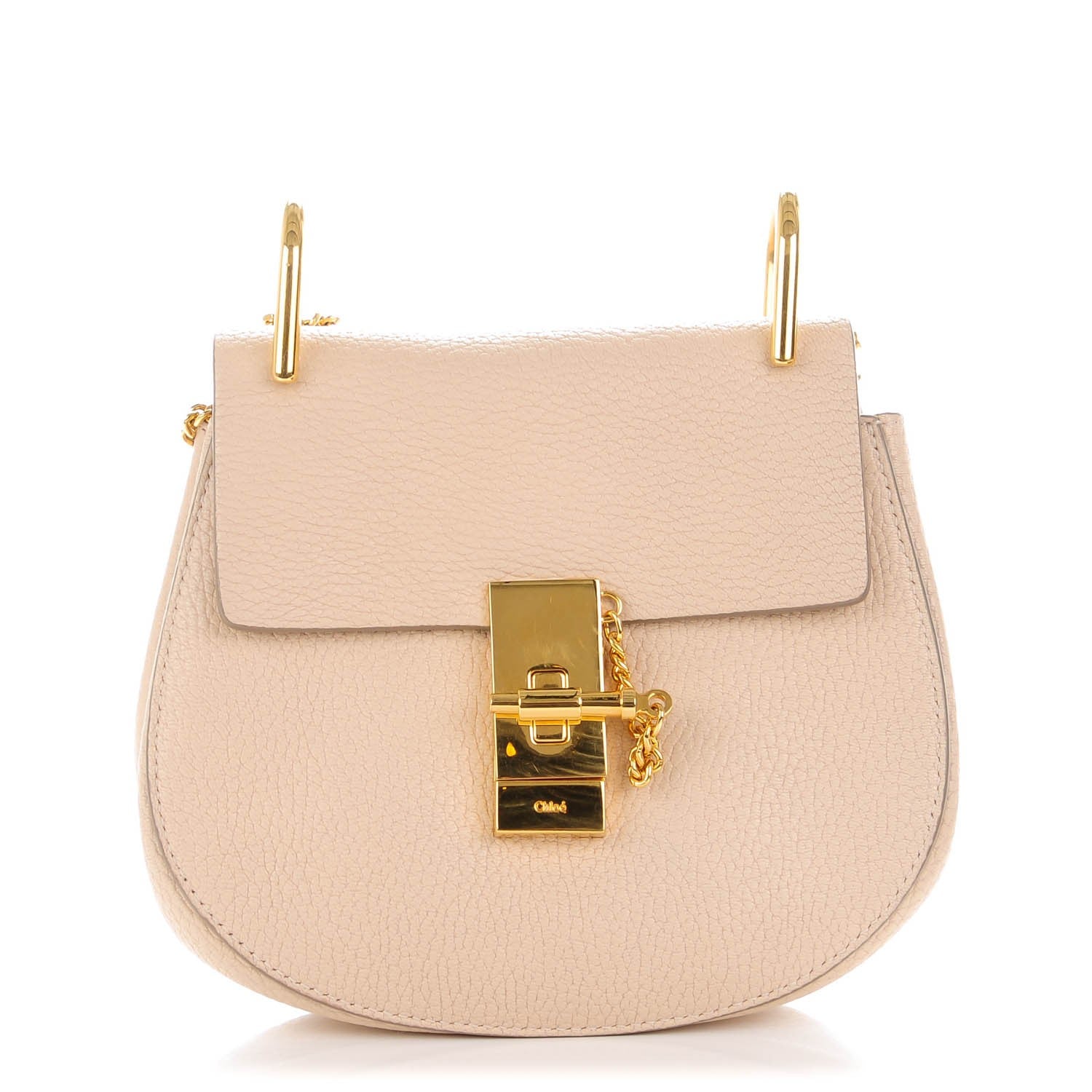 Chloe Grained Lambskin Mini Drew Shoulder Bag Abstract White 1 of 7