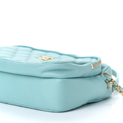 Chanel Calfskin Quilted Day Trips Camera Case Turquoise 9 of 9