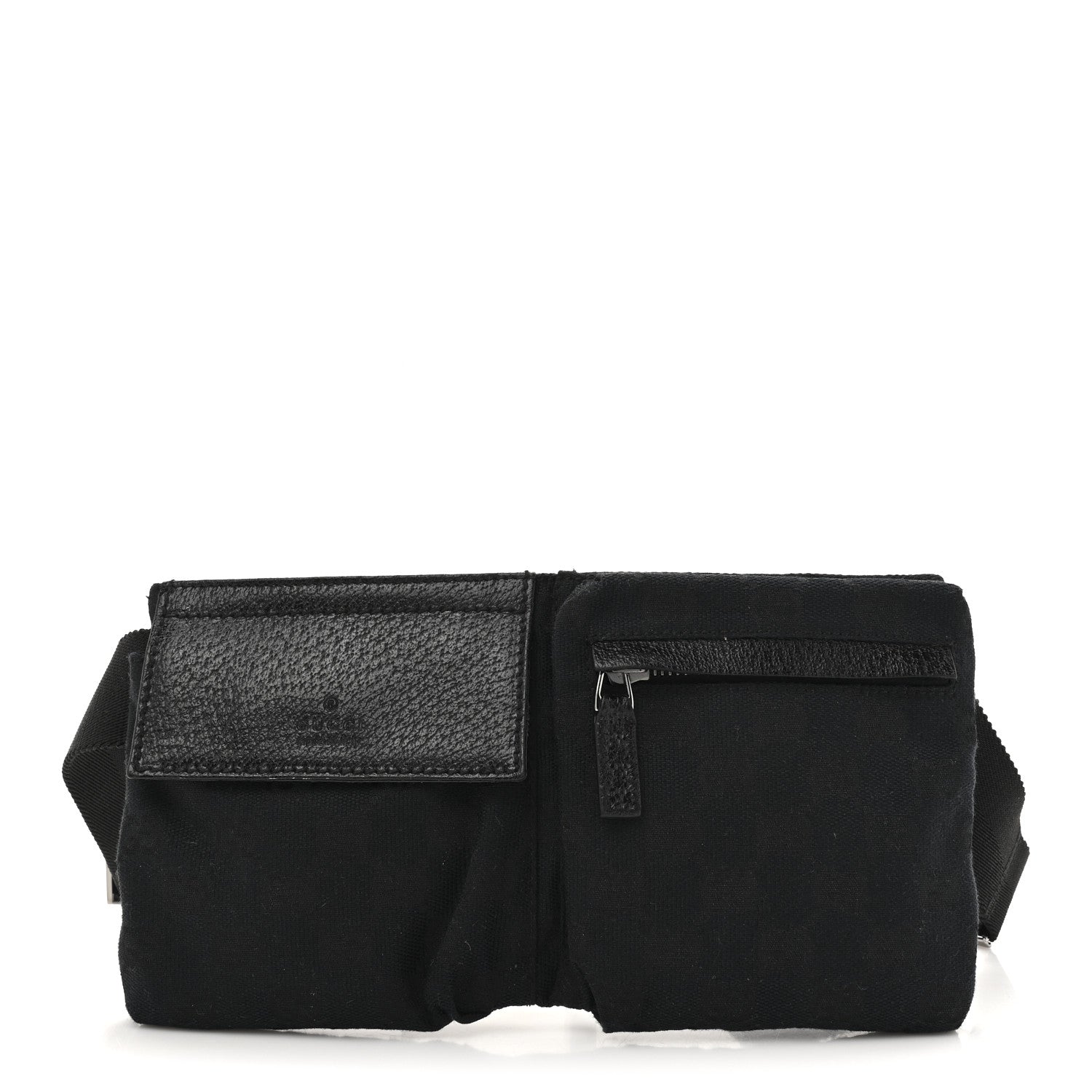 Gucci GG Monogram Double Pocket Belt Bag Black 1 of 23