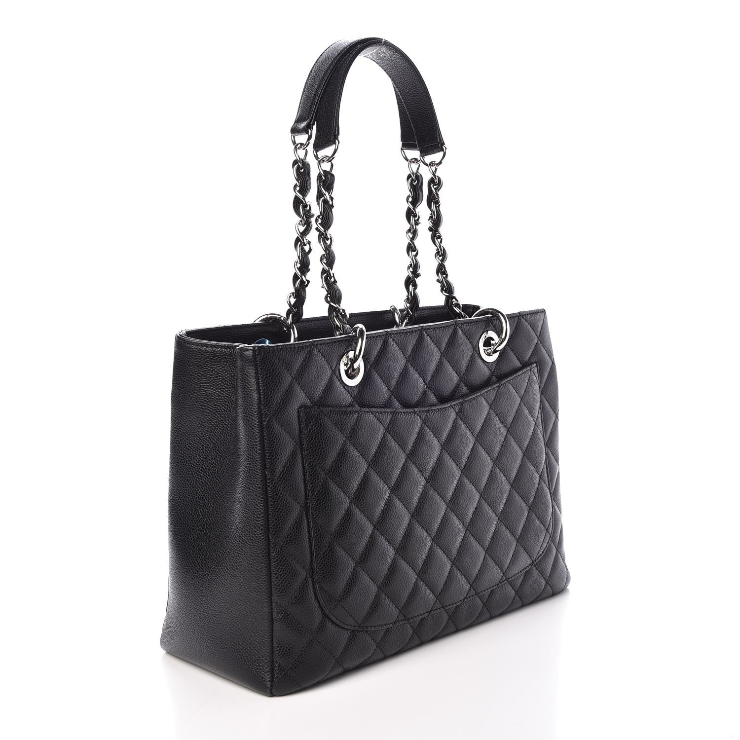Chanel Caviar Quilted Grand Shopping Tote GST Black 3 of 7