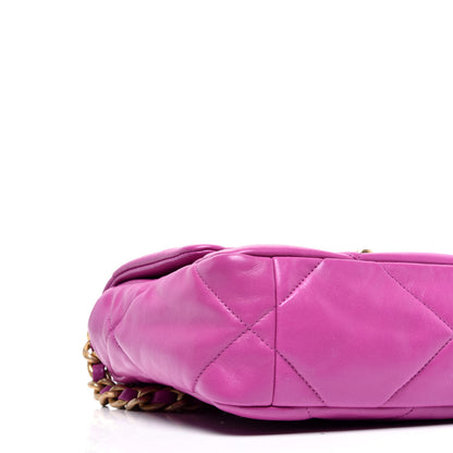 Chanel Lambskin Quilted Medium Chanel 19 Flap Purple 7 of 8