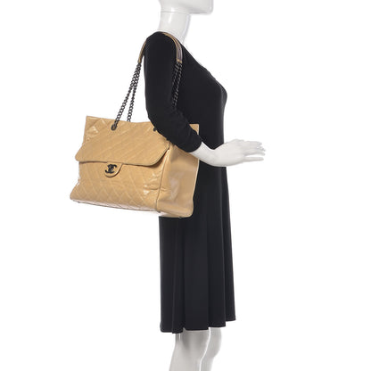 Chanel Calfskin Quilted Large Front Flap Tote Beige 2 of 15