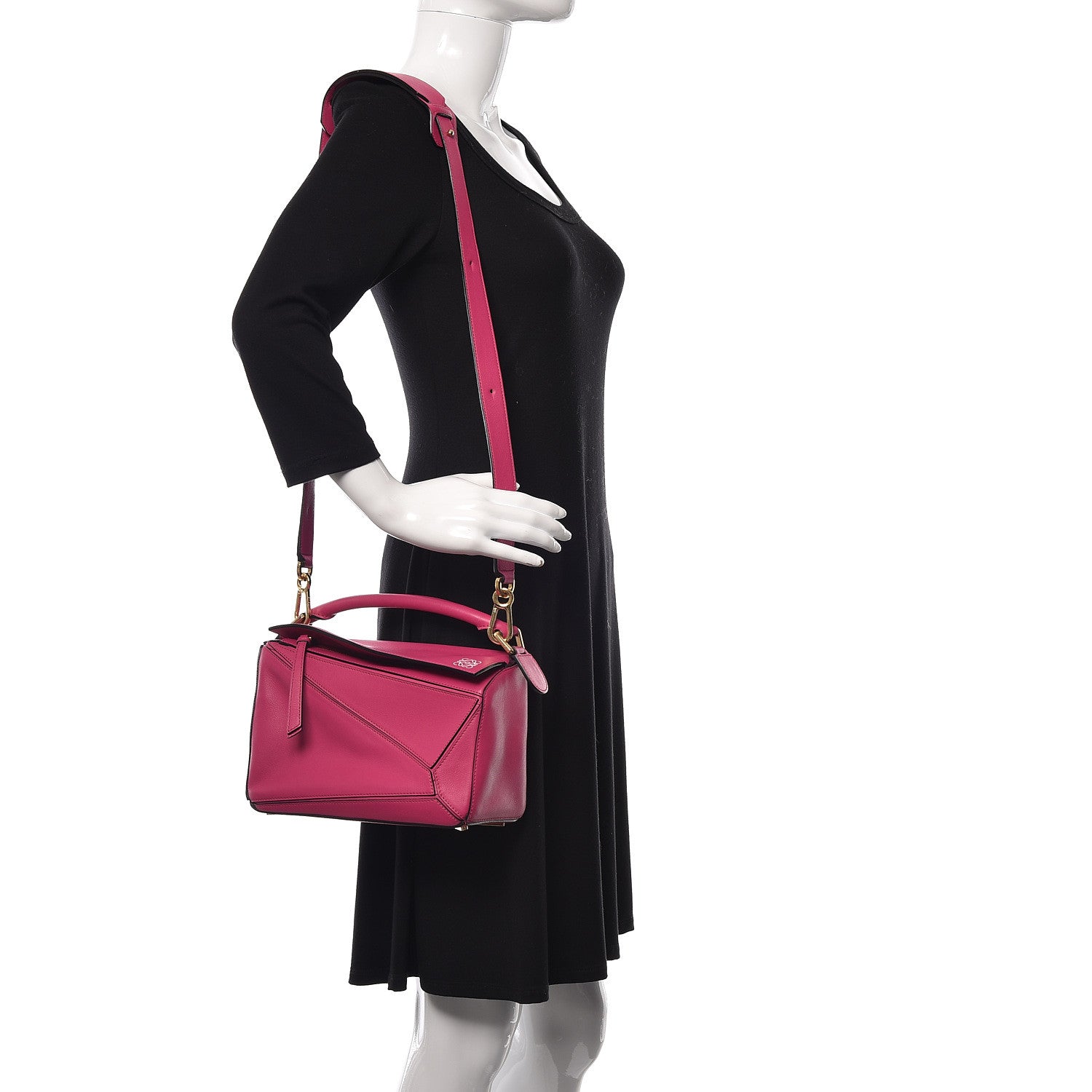 Loewe Calfskin Small Puzzle Bag Fuchsia 2 of 11