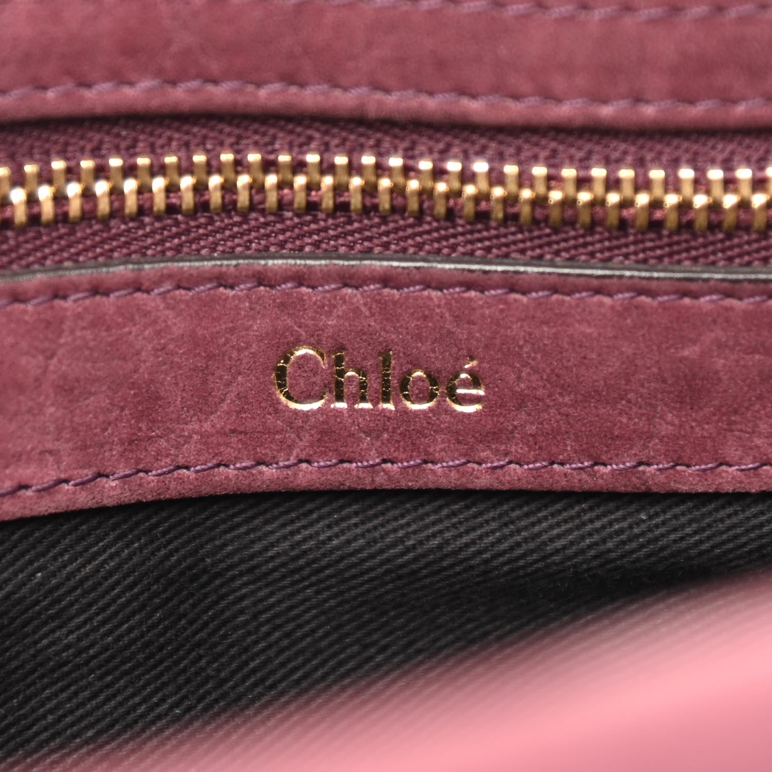Chloe Nubuck Medium Sally Flap Bag Burgundy 9 of 14