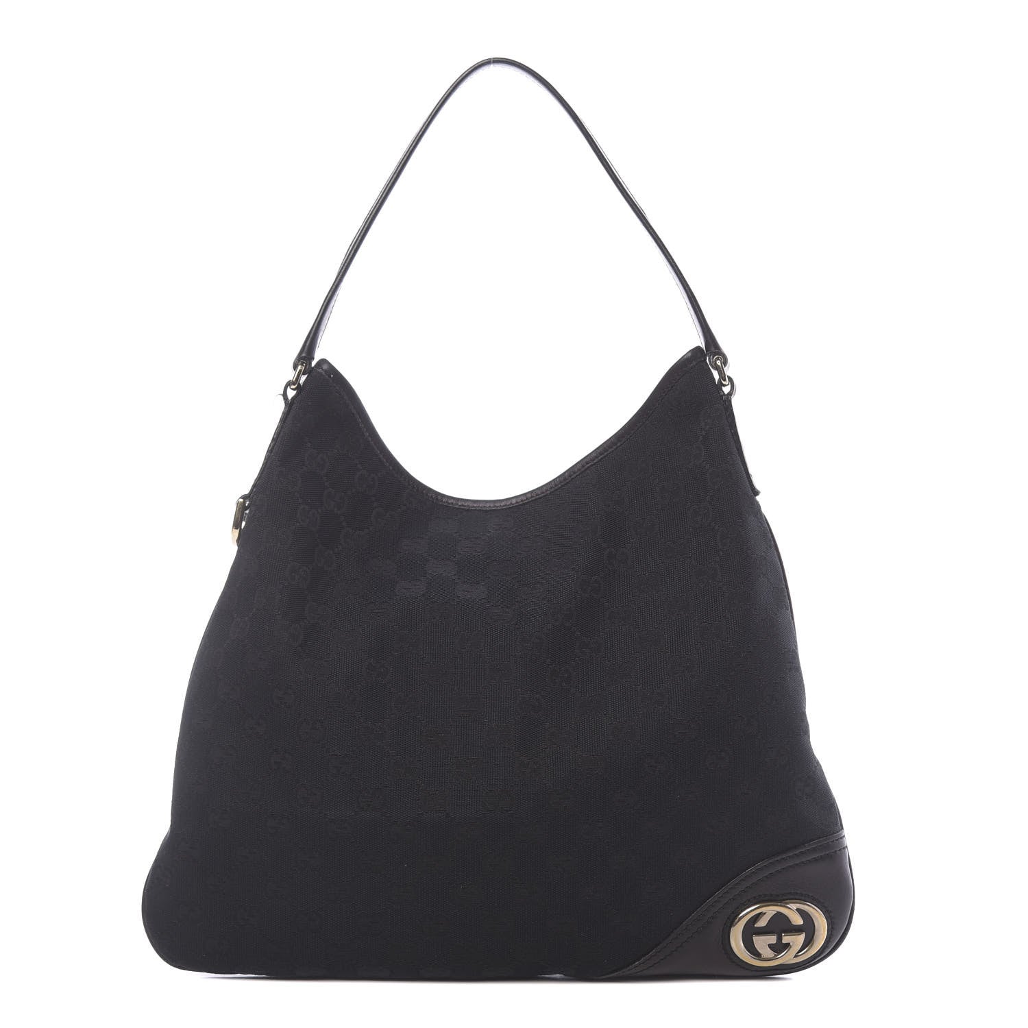 Gucci Monogram Medium New Britt Hobo Black 1 of 11