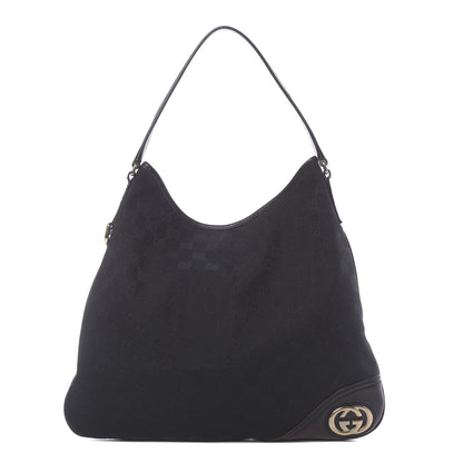 Gucci Monogram Medium New Britt Hobo Black 1 of 11