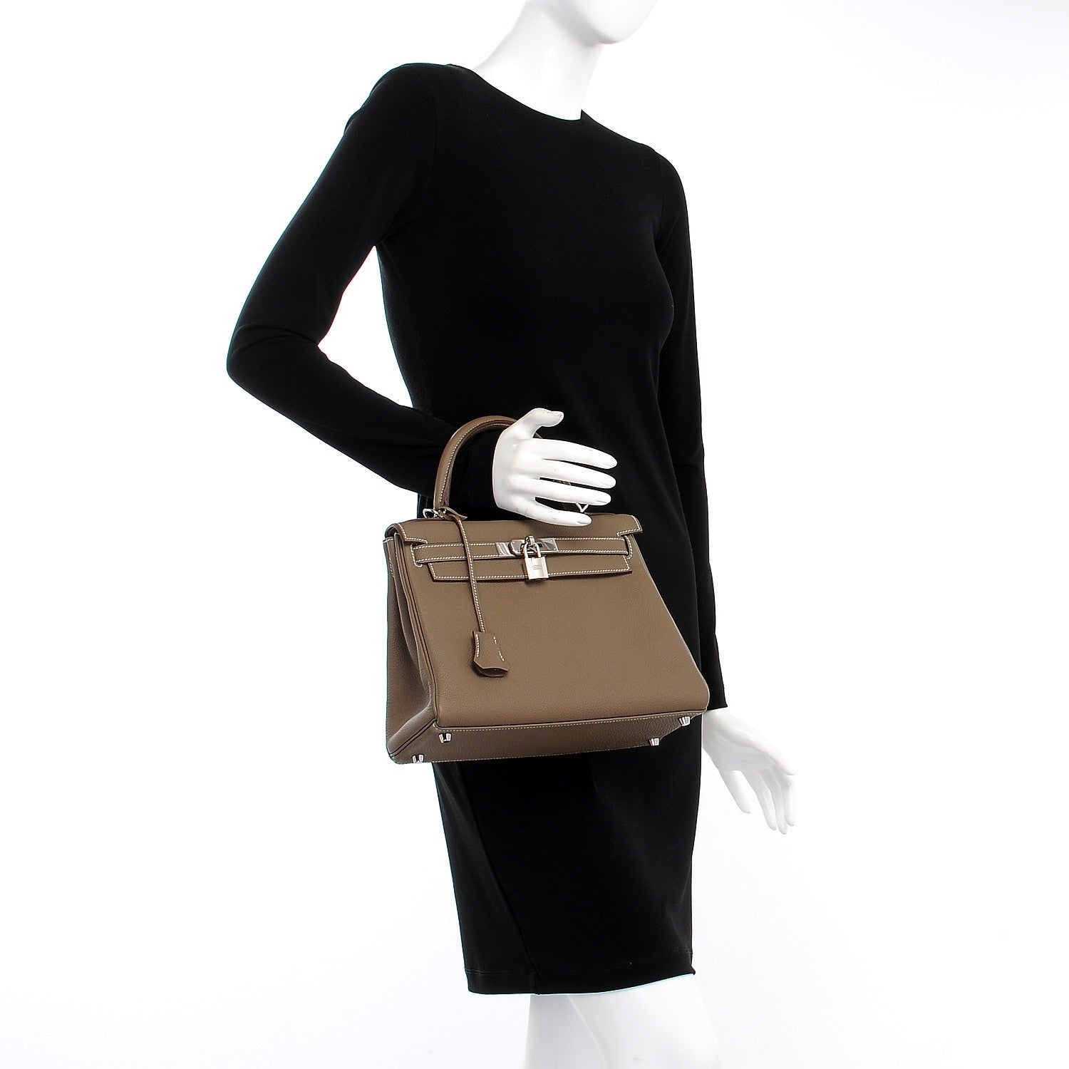 Hermes Togo Kelly Retourne 28 Etoupe 3 of 36