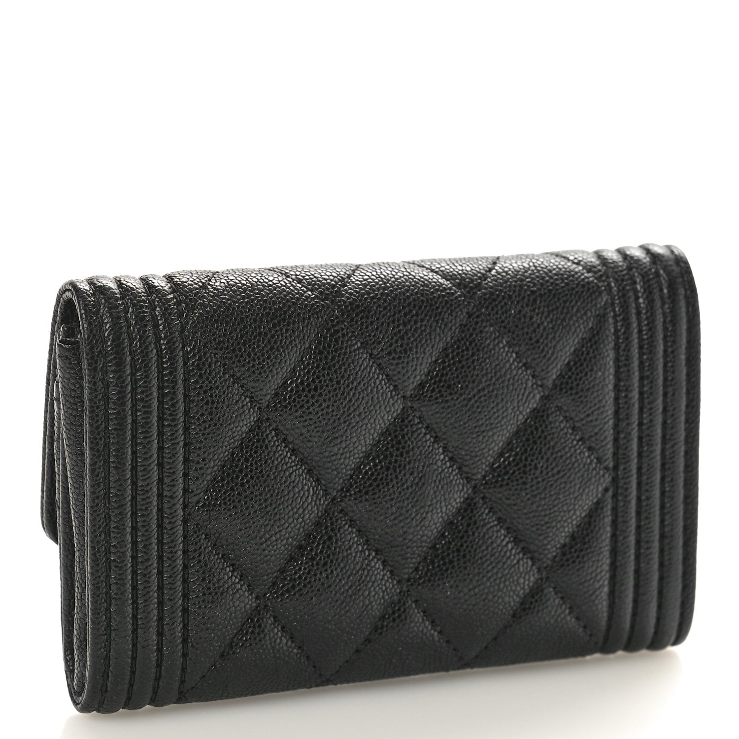 Chanel Caviar Quilted Boy Flap Card Holder Black 3 of 8