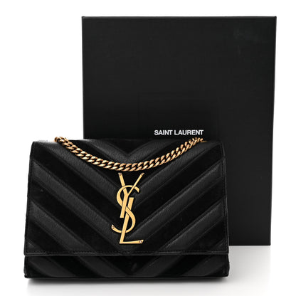 Saint Laurent Suede Calfskin Small Classic Y Quilted Monogram Kate Satchel Black 13 of 13