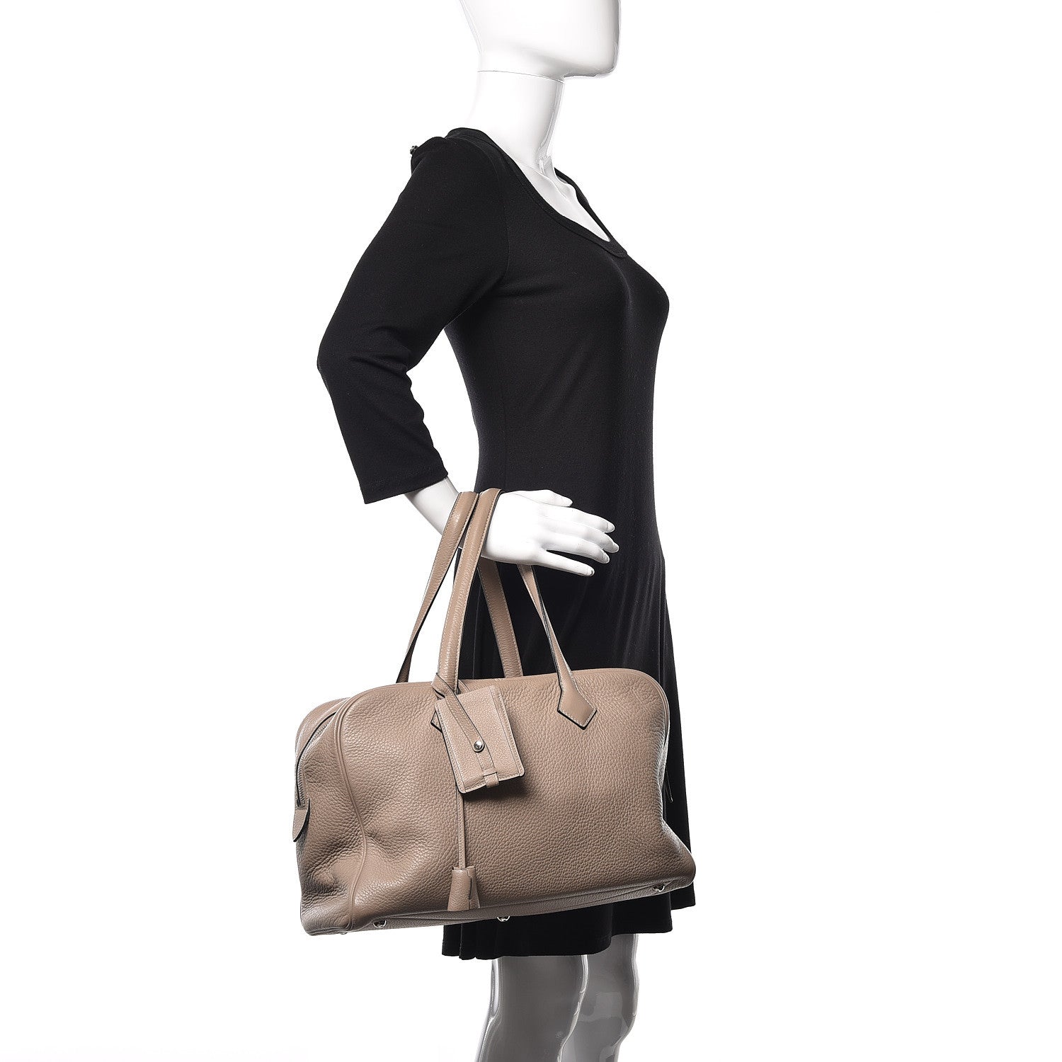 Hermes Taurillon Clemence Victoria II 35 Gris Tourterelle 2 of 13