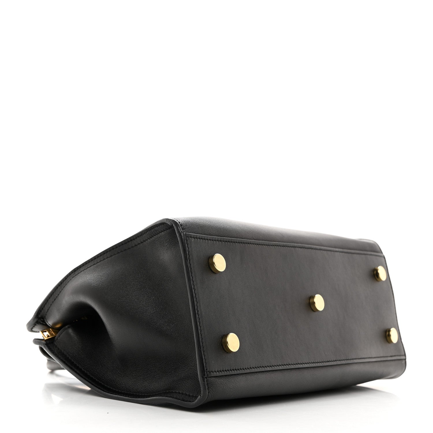 Saint Laurent SAINT LAURENT Calfskin Monogram Baby Downtown Cabas Black 4 of 11