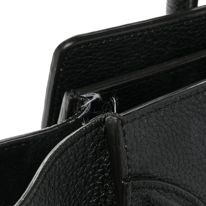 Celine Drummed Calfskin Micro Luggage Black 20 of 25