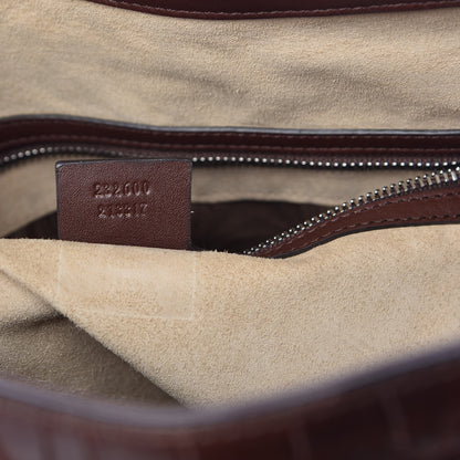 Gucci Crocodile Tote Bag Brown 9 of 13