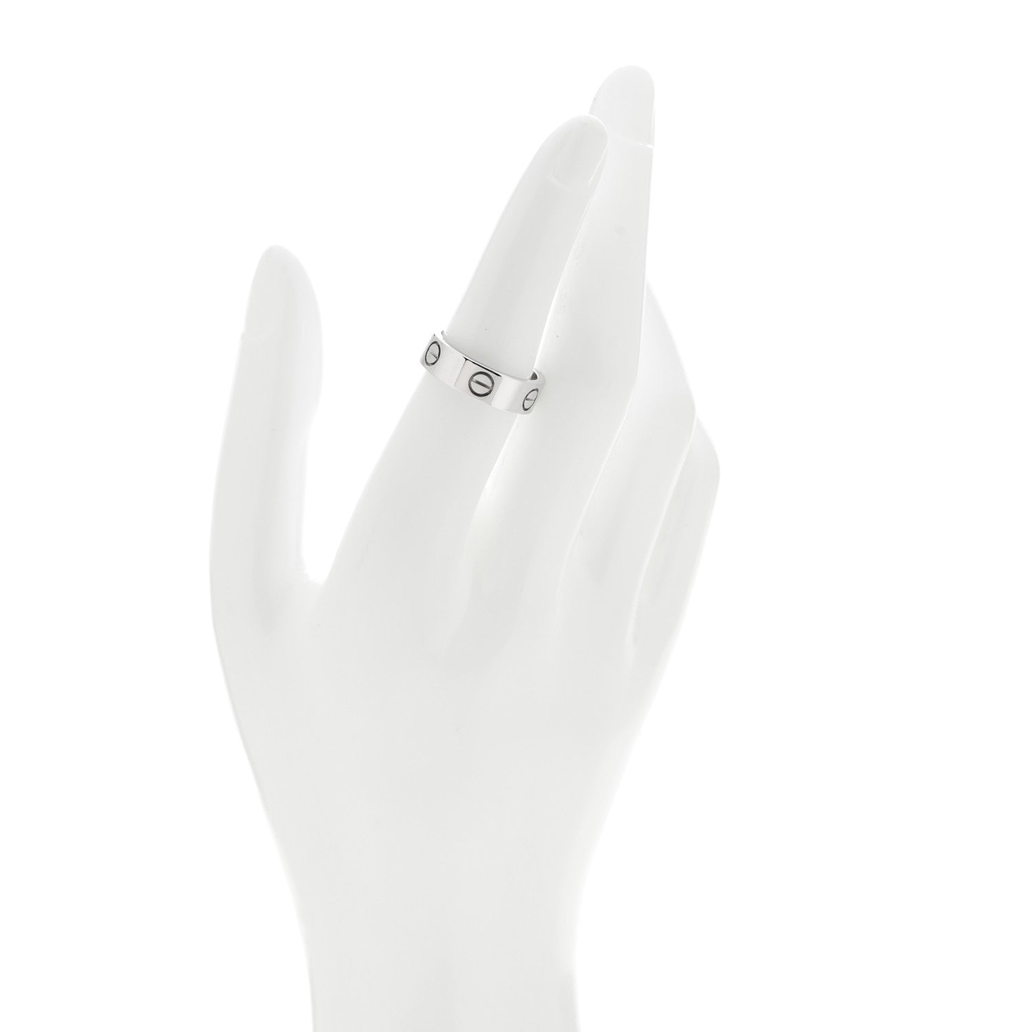 Cartier 18K White Gold 5.5mm LOVE Ring 54 6.75 2 of 5
