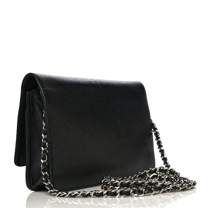 Chanel Caviar Timeless CC Wallet On Chain WOC Black 3 of 17